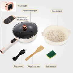 Long Handle Smart Electric Multi Cooker Hot Pot Nonstick Fry Pot Electric Skillet