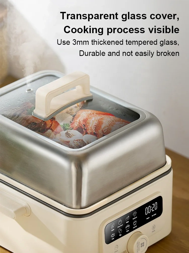 Electric Steamer Steam Cooker Multi-functional Hot Pot