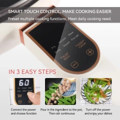 Long Handle Smart Electric Multi Cooker Hot Pot Nonstick Fry Pot Electric Skillet