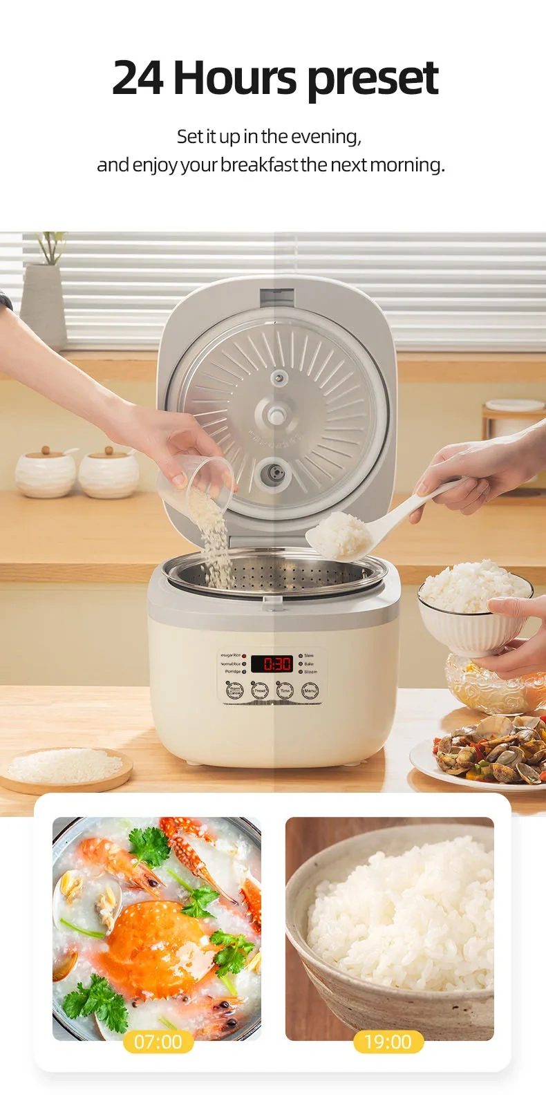 Smart Electric Rice Cooker Non-Stick 3L / 5L Multifunctional Cooker