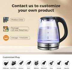 1.8L Glass Electric Kettle for Home/Hotel Glass water Boiler