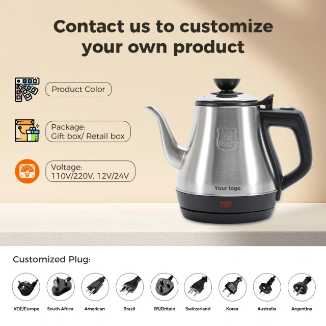 Stainless Steel Electric Water Kettle Fast Boil  Coffee&Tea Pot