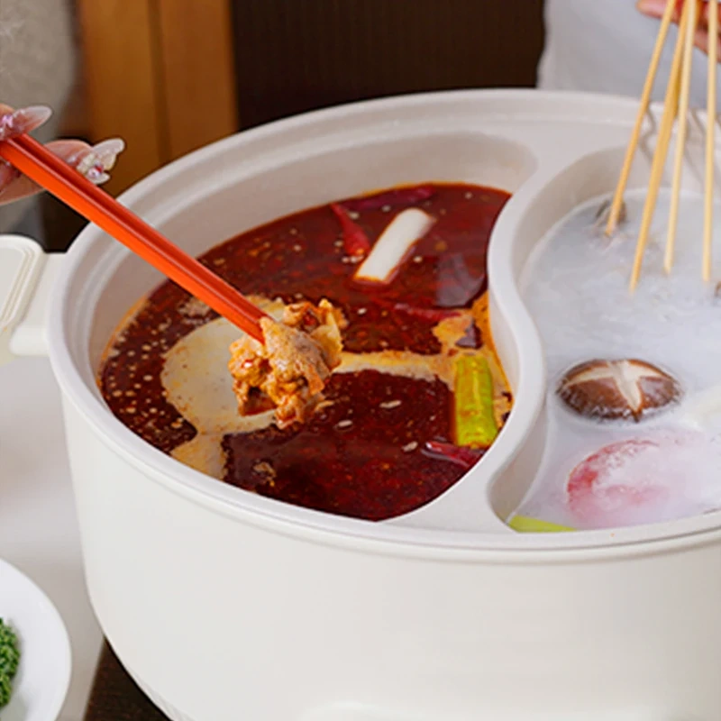 Yuan Yang Pot Electric Hot Pot with Semi-Separate Bowls