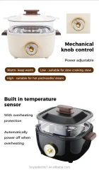 Hot Pot with Steamer Non-stick Hot Pot Cooker Multi-functional Cooker