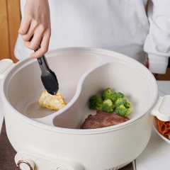 Yuan Yang Pot Electric Hot Pot with Semi-Separate Bowls