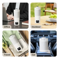 Temperature Control 600ml Portable Travel kettle Electric Heating Cup