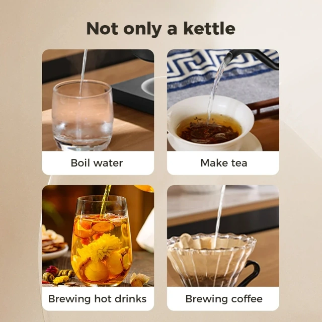 Electric Coffee Kettle Temperature Control Coffee and Tea Brewing Swan Neck Long Spout Kettle Cost-effective Coffee Kettle