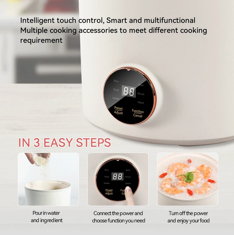 1.6 Litre Electric Multi Cooker Small Hot Pot Cooker