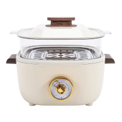 Hot Pot with Steamer Non-stick Hot Pot Cooker Multi-functional Cooker