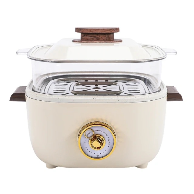 Hot Pot with Steamer Non-stick Hot Pot Cooker Multi-functional Cooker