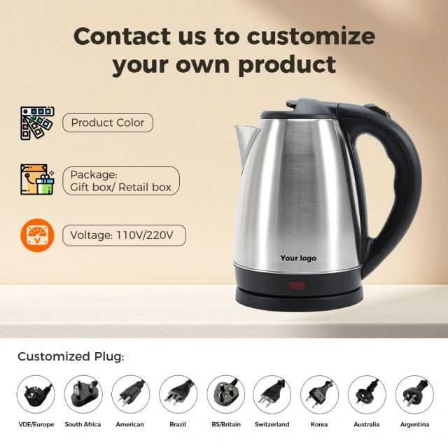 2.0 Litre Stainless Steel Electric Kettle water boiler
