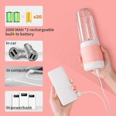 300ML Capacity Mini Portable USB Juice Blender Rechargeable Travel Battery Juicer