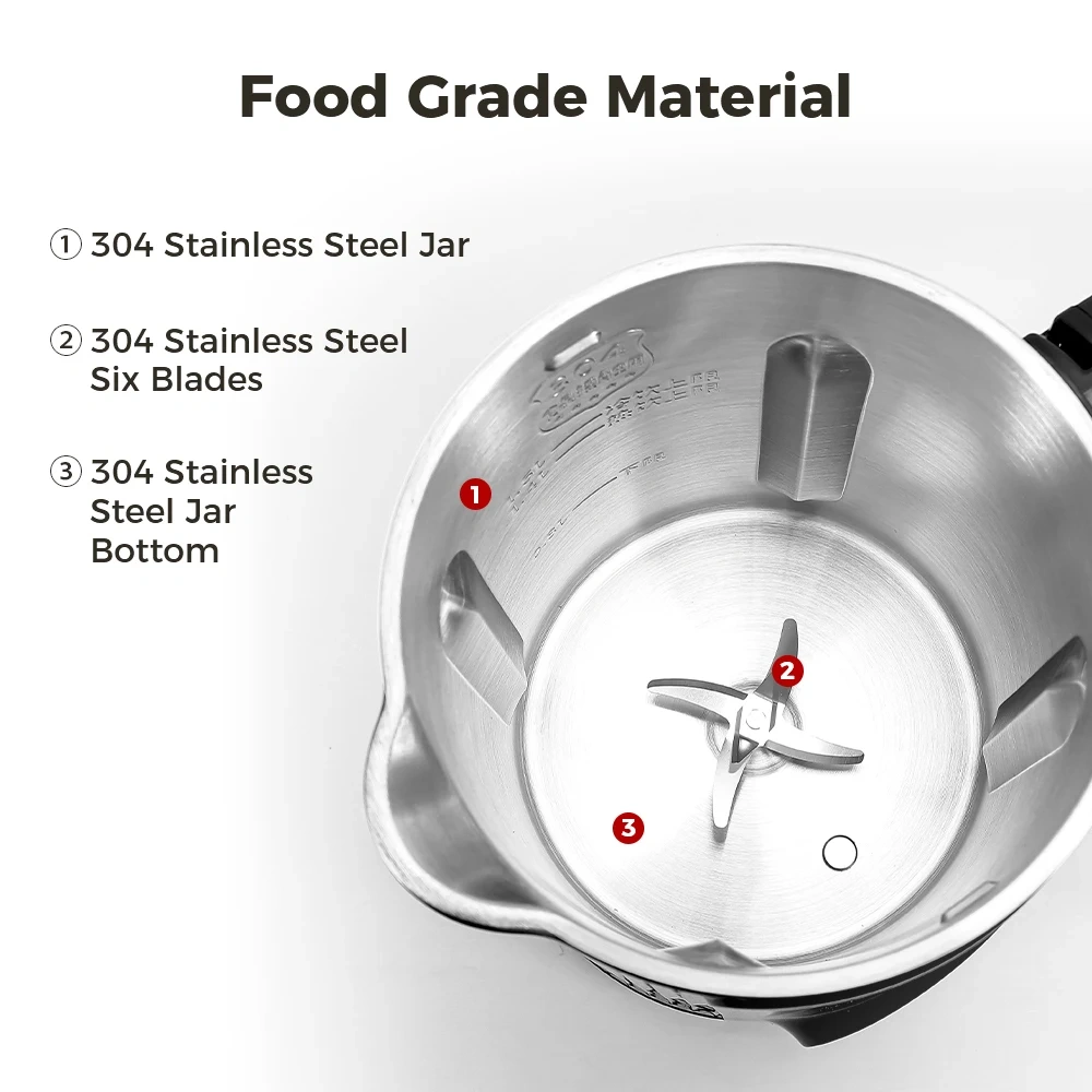 Nut Milk Maker Stainless Steel Soybean Milk Maker for Paste Soybean Milk