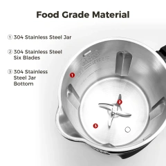 Nut Milk Maker Stainless Steel Soybean Milk Maker for Paste Soybean Milk