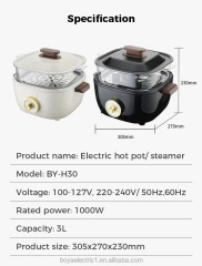 Hot Pot with Steamer Non-stick Hot Pot Cooker Multi-functional Cooker
