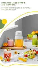 Rechargeable Bottle Blender Wireless Portable Blender Battery Powere