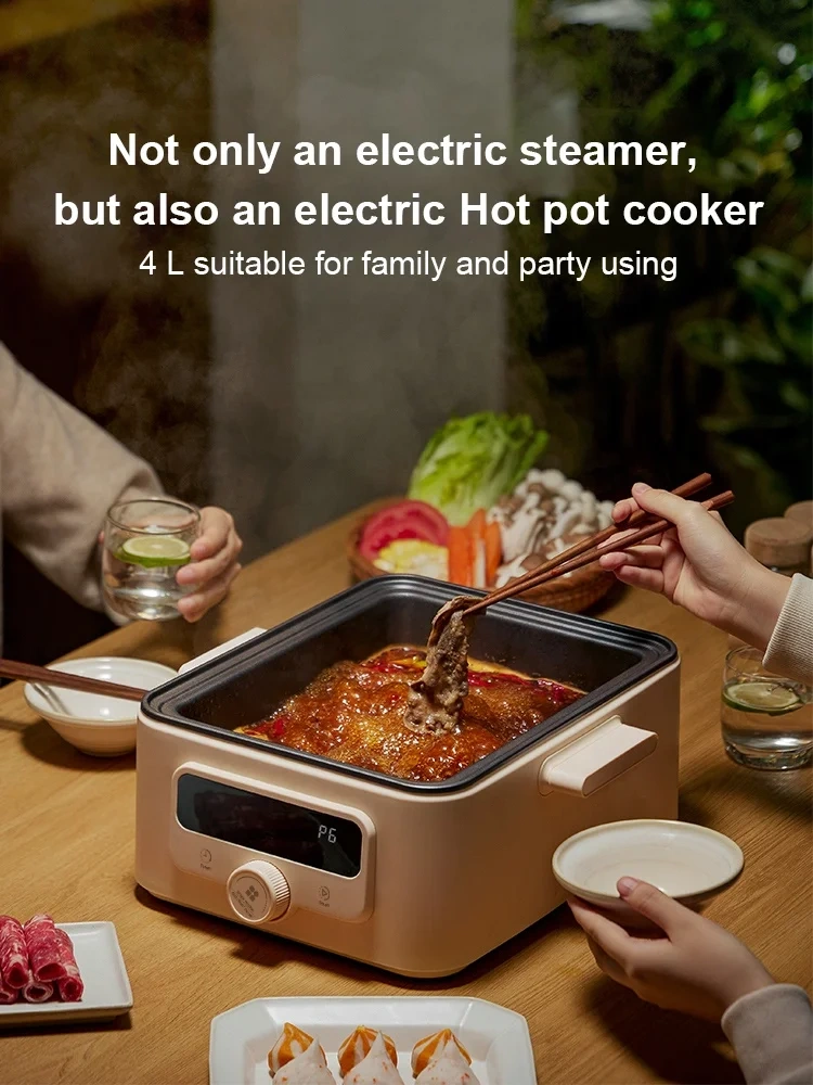 Electric Steamer Steam Cooker Multi-functional Hot Pot