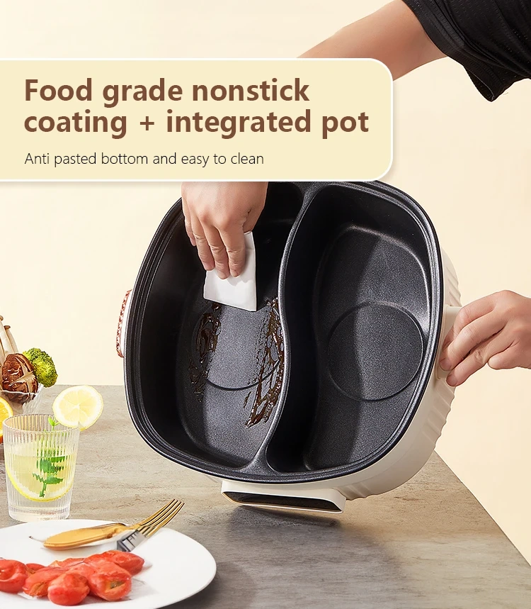 Electric Hot Pot with Semi-Separate Bowls Yuan Yang Hot Pot
