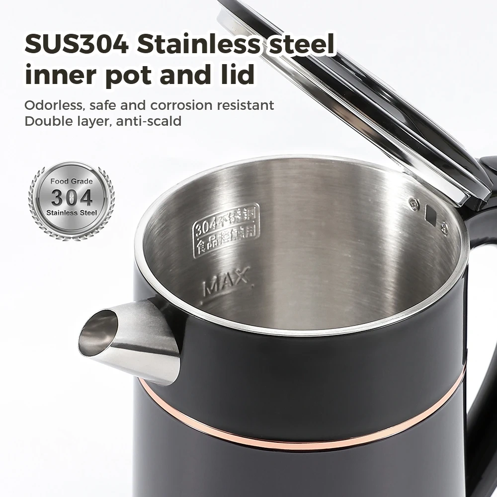 Rapid Heating Electric Kettle 1.7L Water Boiler