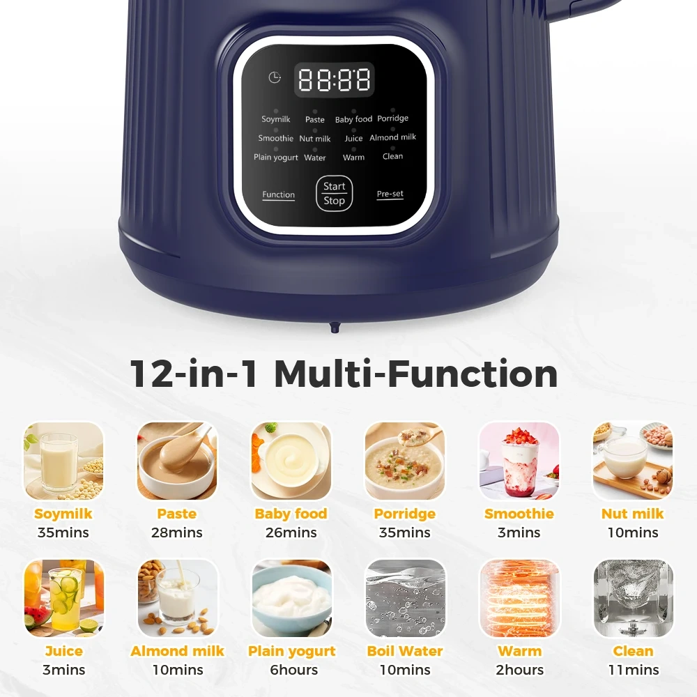 1.5L Automatic Nut Milk Maker Machine Soy Milk cooking blender