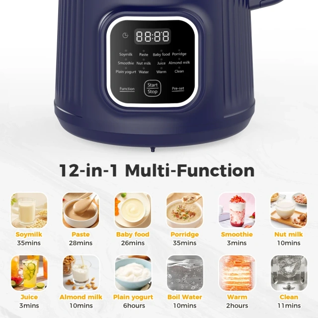 1.5L Automatic Nut Milk Maker Machine Soy Milk cooking blender