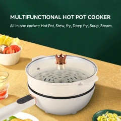 Long Handle Smart Electric Multi Cooker Hot Pot Nonstick Fry Pot Electric Skillet