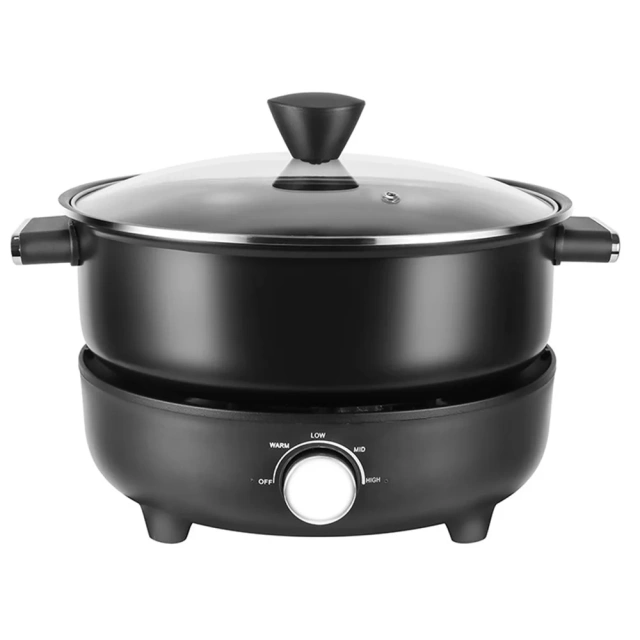 4L Detachable Hot Pot Round Nonstick Cooker Electric Skillets