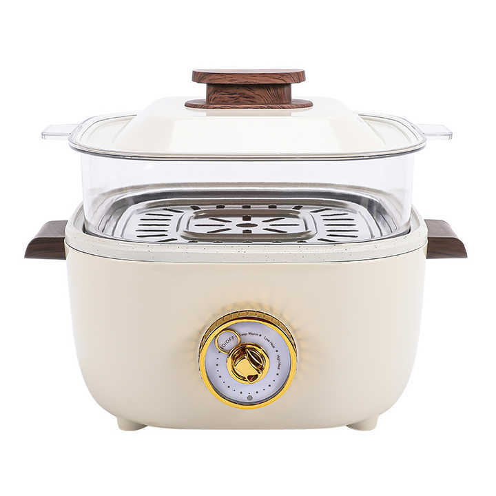 Hot Pot with Steamer Non-stick Hot Pot Cooker Multi-functional Cooker