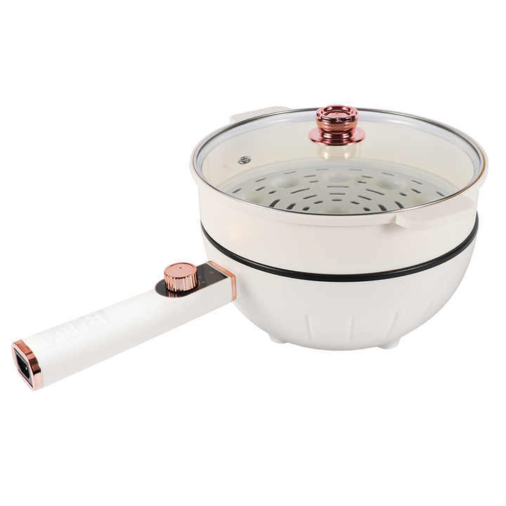 4 L Capacity Nonstick Coating Power Control Electric Multi Cooking Pot Hot Pot Cooker with Steamer