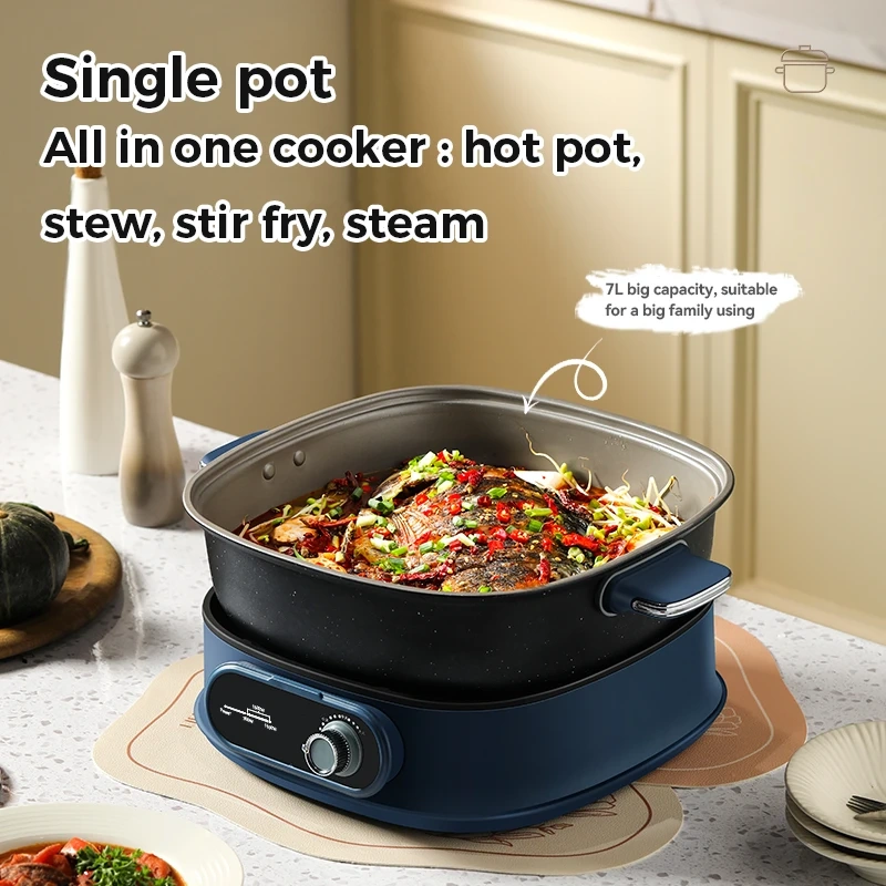 Hot Pot Cooker Yuanyang Pot Nonstick Coating Two-flavor Cooker