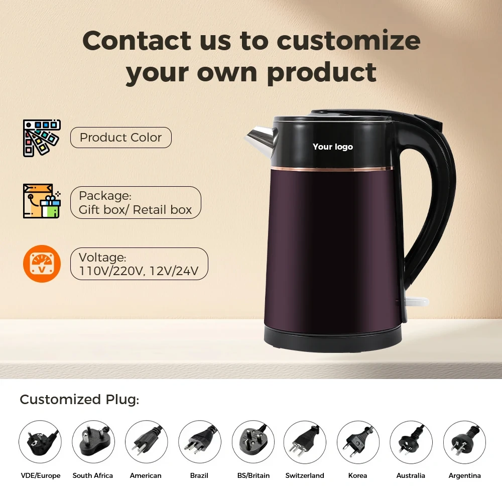 Rapid Heating Electric Kettle 1.7L Water Boiler
