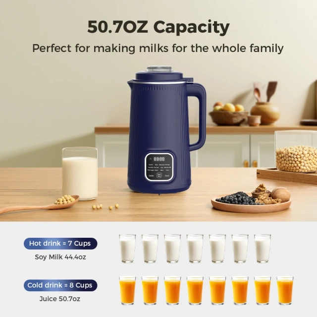 1.5L Automatic Nut Milk Maker Machine Soy Milk cooking blender