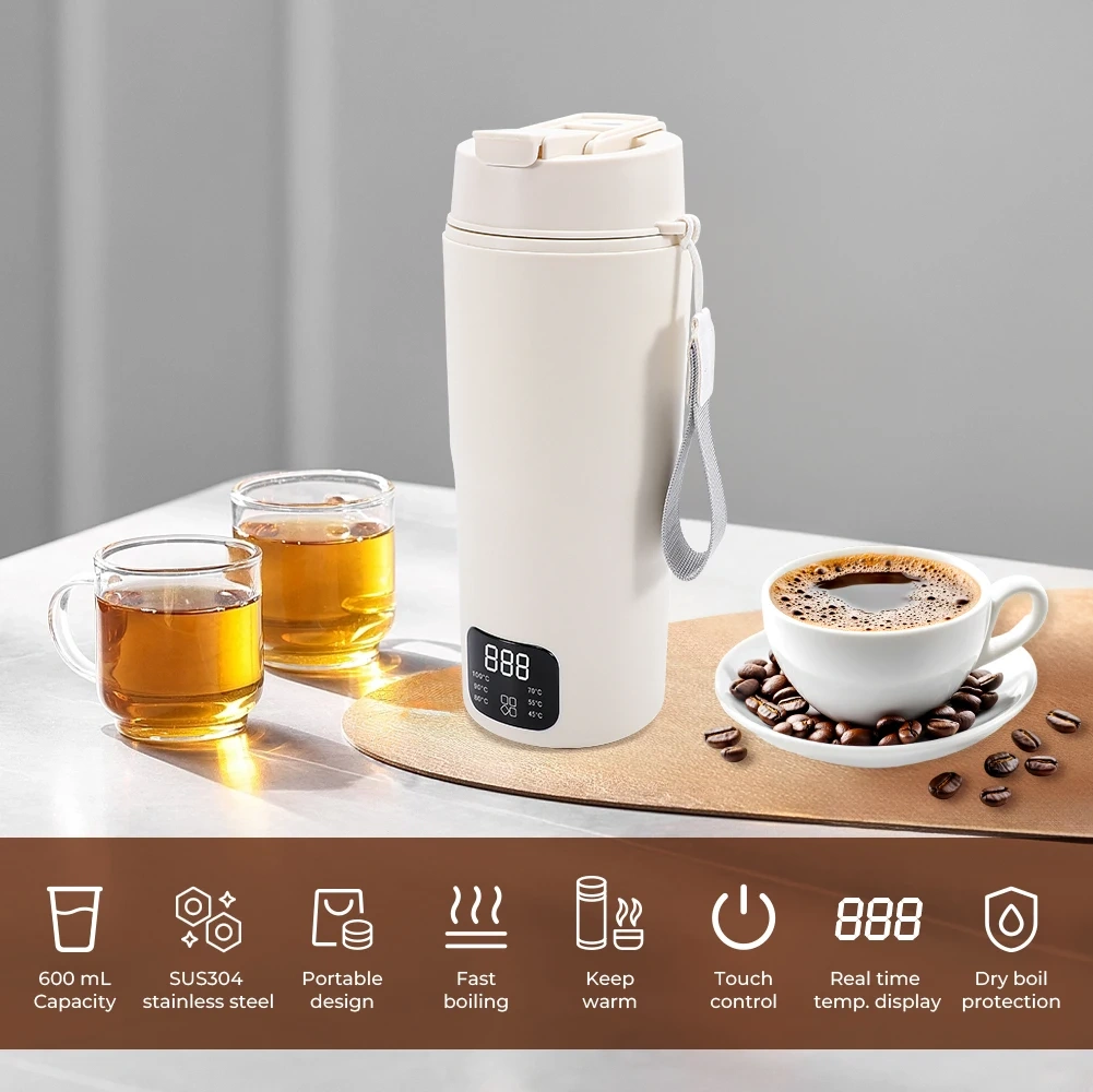 Portable Electric Kettle with Smart Temperature Control