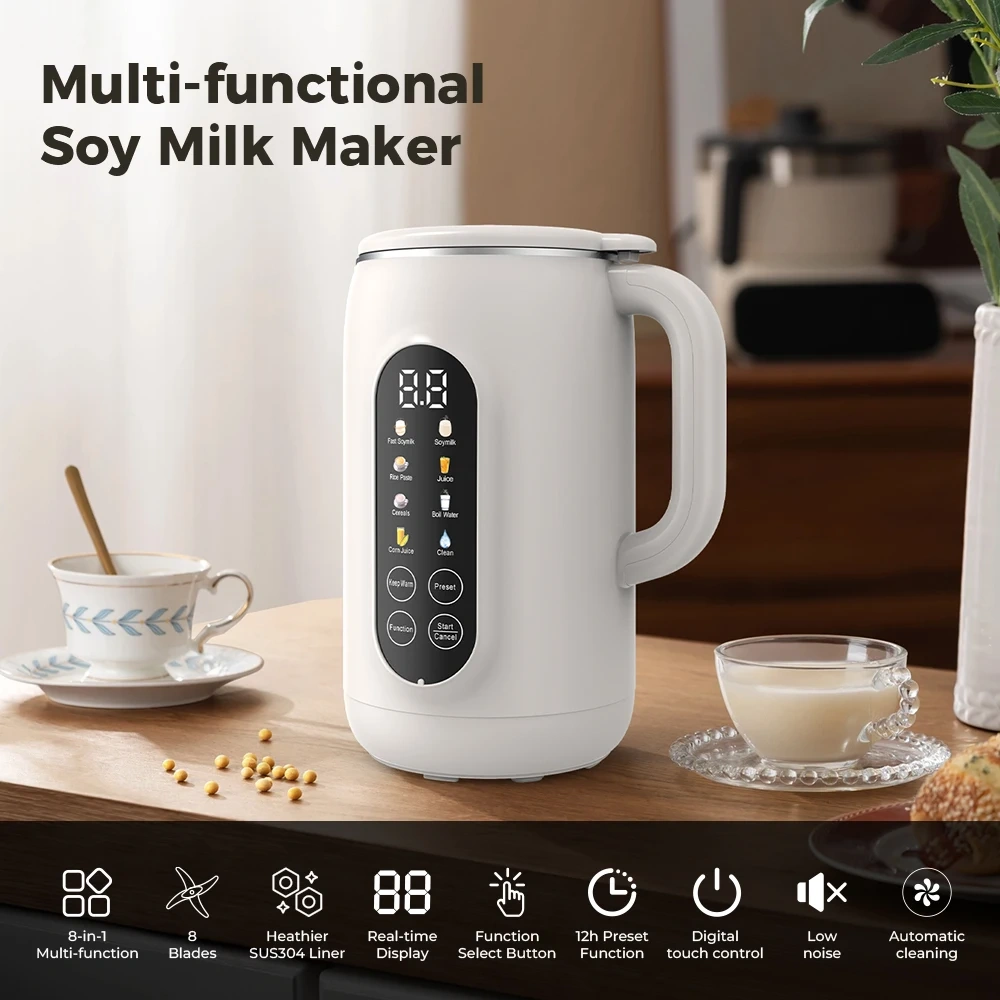 Nut Milk Maker Auto-Clean Low Noise Soy Milk Blender