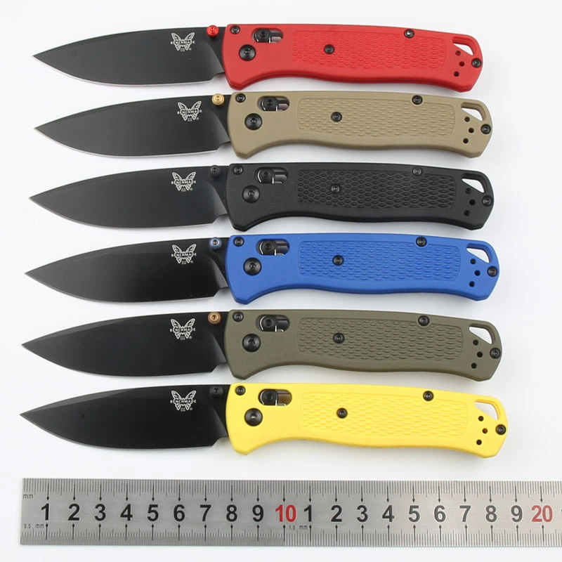 Benchmade 535 Bugout AXIS Folding Knife 3.24" S30V Satin Plain Blade, Grivory Handles