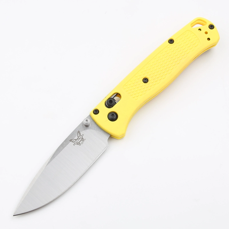Benchmade 535 Bugout AXIS Folding Knife 3.24" S30V Satin Plain Blade, Grivory Handles