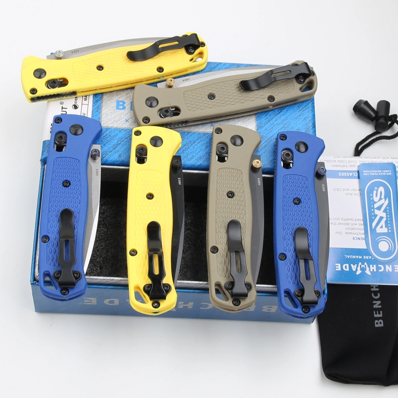 Benchmade 535 Bugout AXIS Folding Knife 3.24" S30V Satin Plain Blade, Grivory Handles