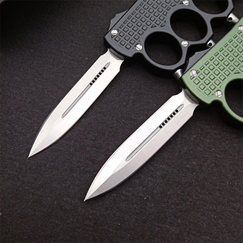 Microtech Boxing OTF AUTO Knife 3.74" D2 Plain Blade, Aluminum Alloy Handles