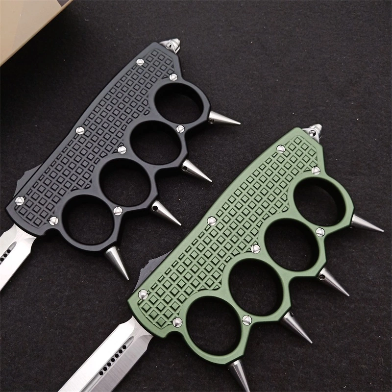 Microtech Boxing OTF AUTO Knife 3.74" D2 Plain Blade, Aluminum Alloy Handles
