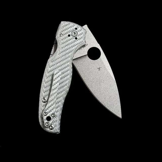 SPY C229 Carbon fiber 100% VG-10 Stone Wash blade Shaman Folding Knife