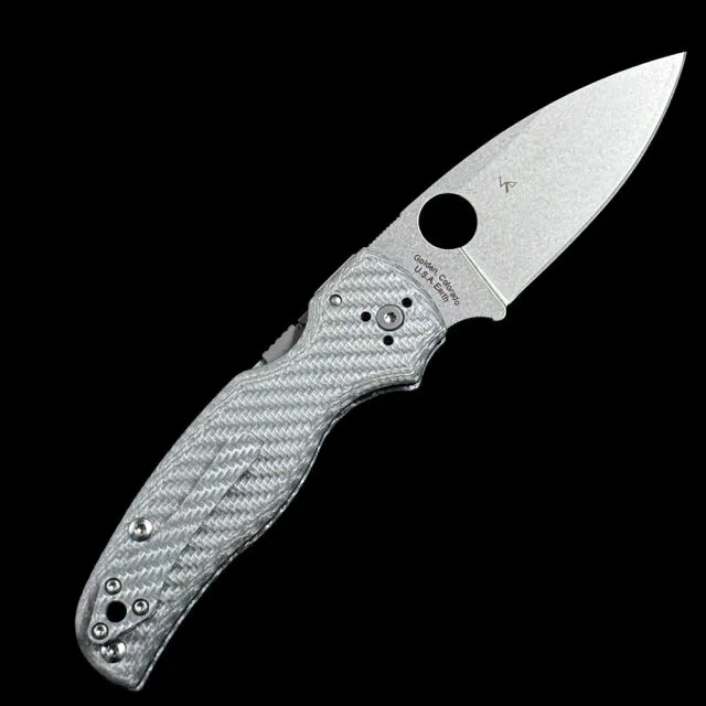 SPY C229 Carbon fiber 100% VG-10 Stone Wash blade Shaman Folding Knife