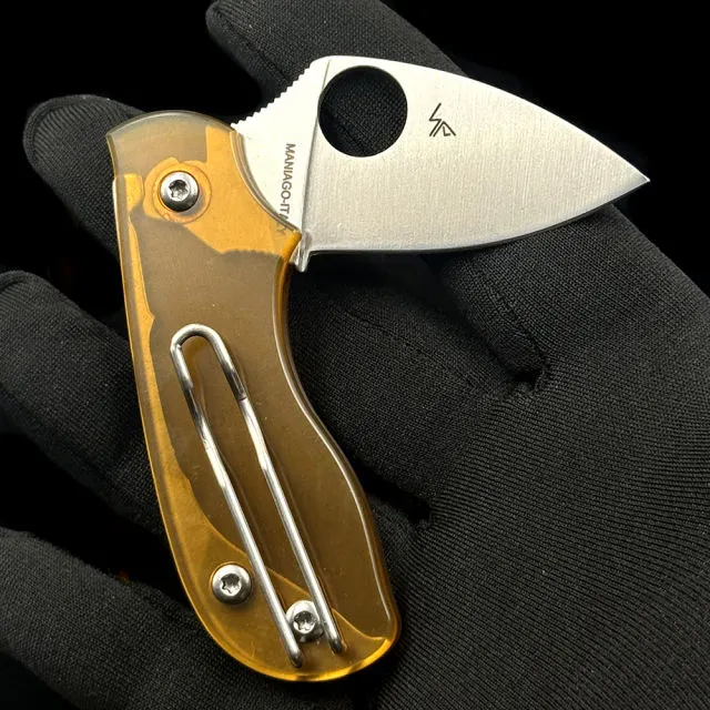 SPY C154PEI (non-locking) Squeak 100% 14C28N Folding Knife