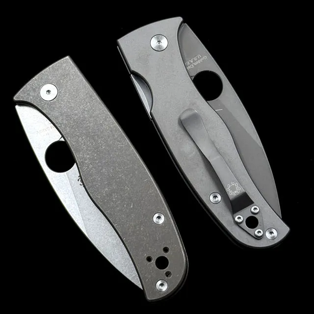 SPY C263TIP Bodacious Compression Titanium 100% S125V Blade Folding Knife