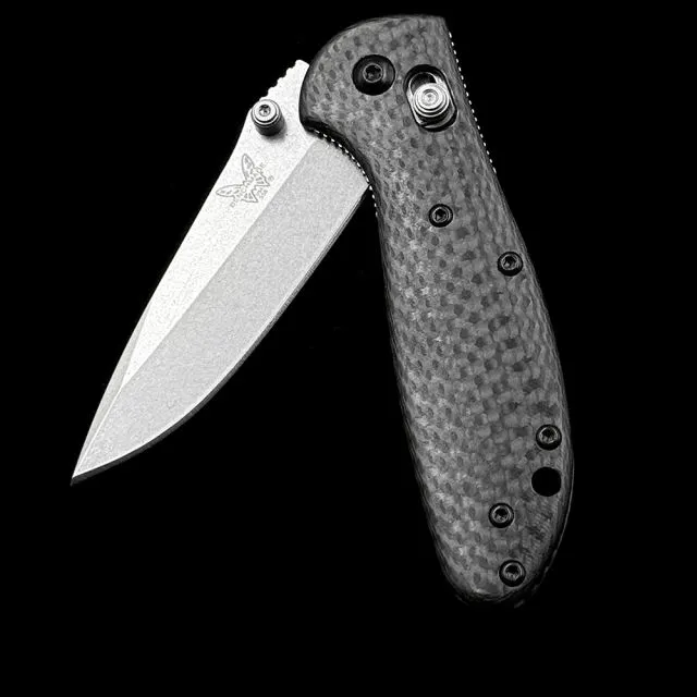 Benchmade BM MINI 555-1 556-1 Griptilian AXIS Bearing Carbon fiber handle Folding Knife
