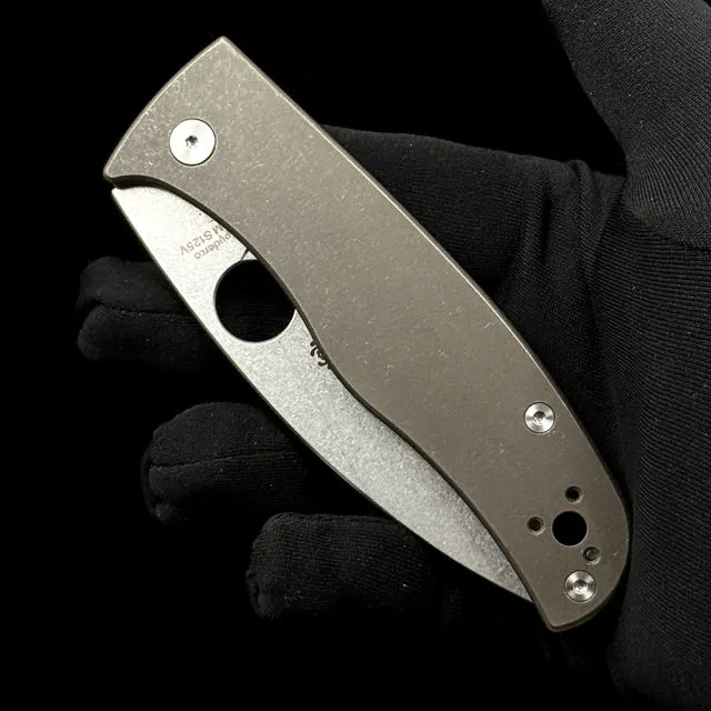 SPY C263TIP Bodacious Compression Titanium 100% S125V Blade Folding Knife