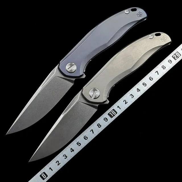 Shirogorov Stellar Ceramic Bearing Titanium Handle Mark M390 Folding Knife