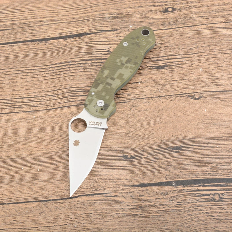 Spy Para 3 C223 Folding Knife 3" Satin Plain Blade