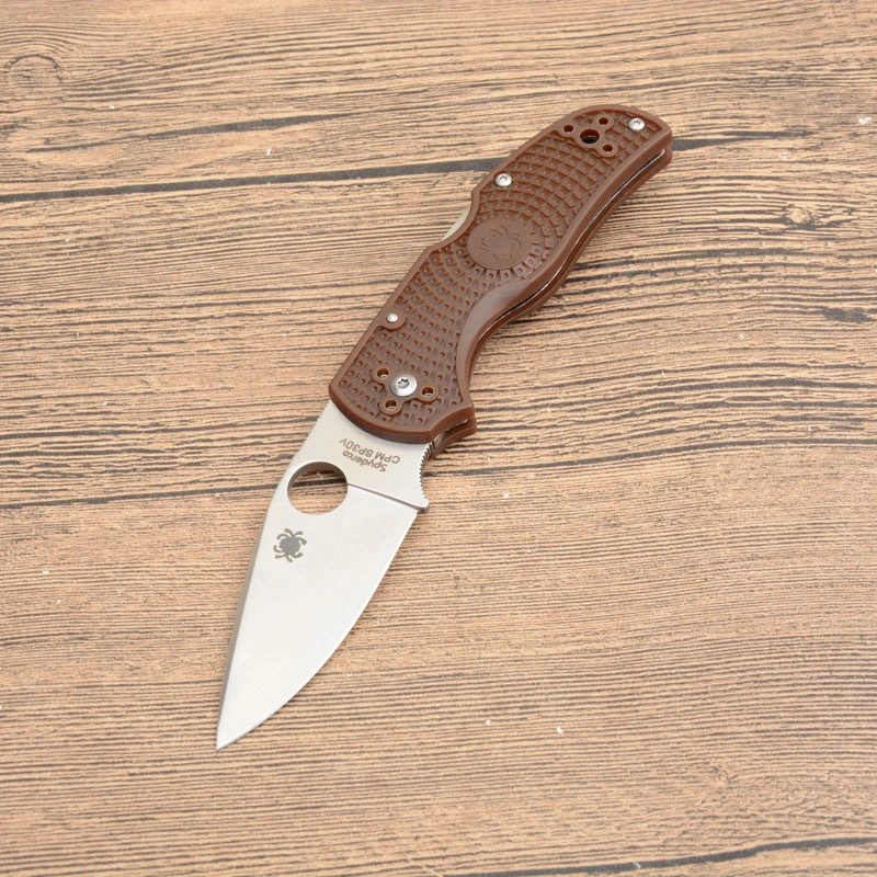 Spy Native 5 Folding Knife 3"  Satin Plain Blade,  Lockback
