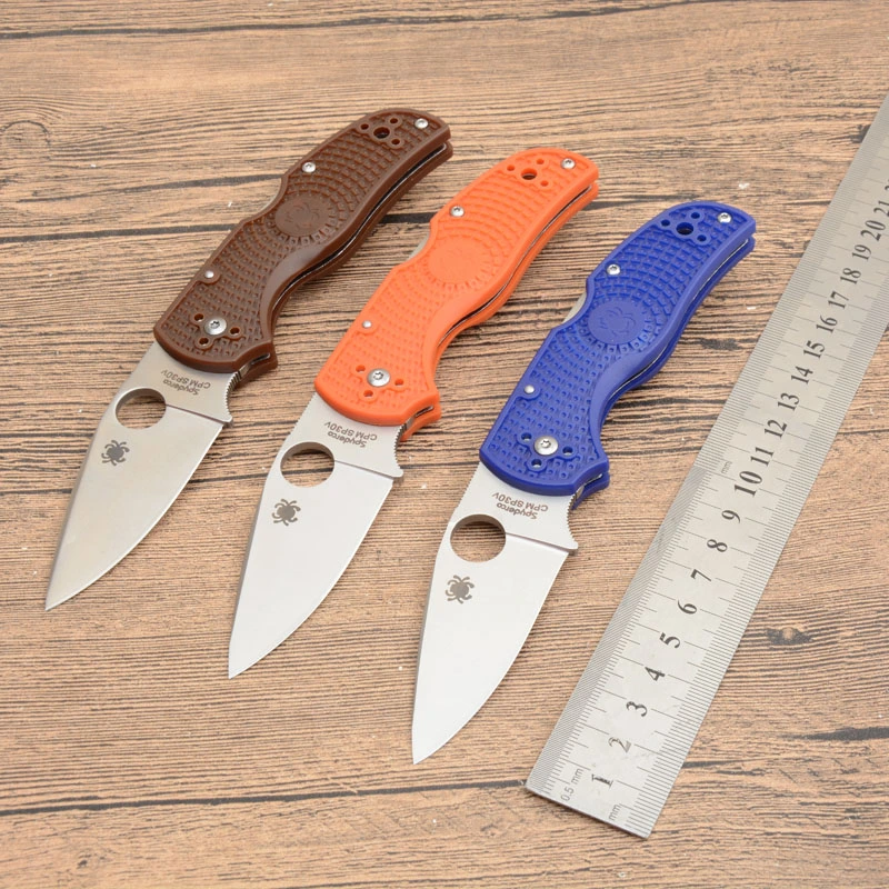 Spy Native 5 Folding Knife 3"  Satin Plain Blade,  Lockback