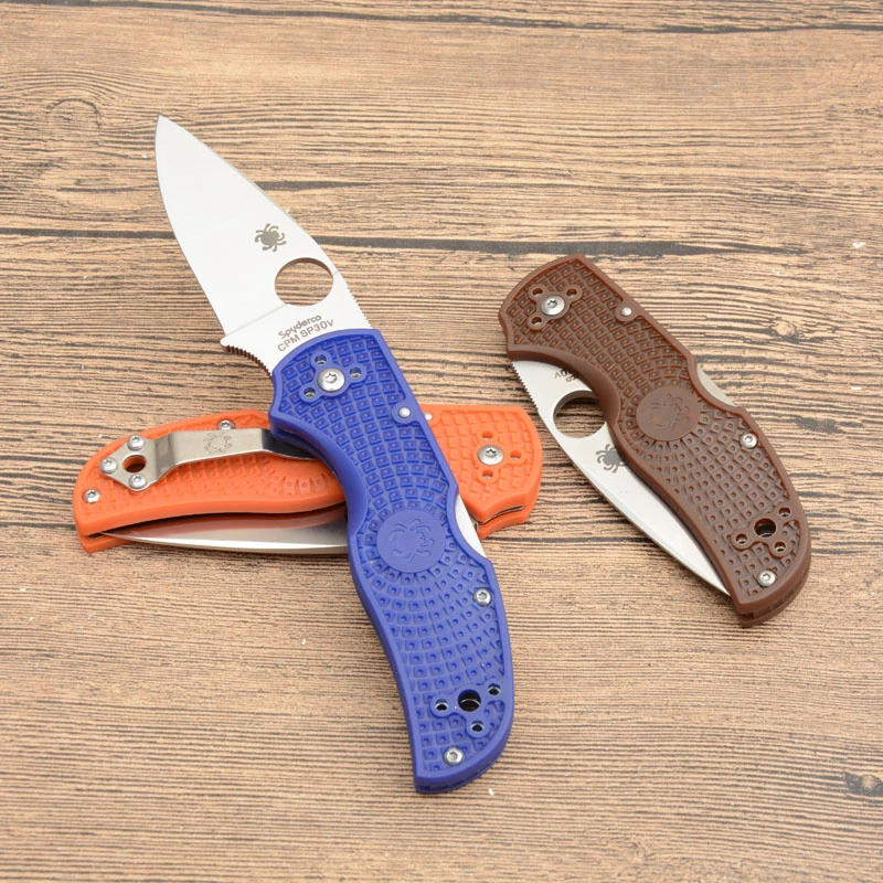 Spy Native 5 Folding Knife 3"  Satin Plain Blade,  Lockback